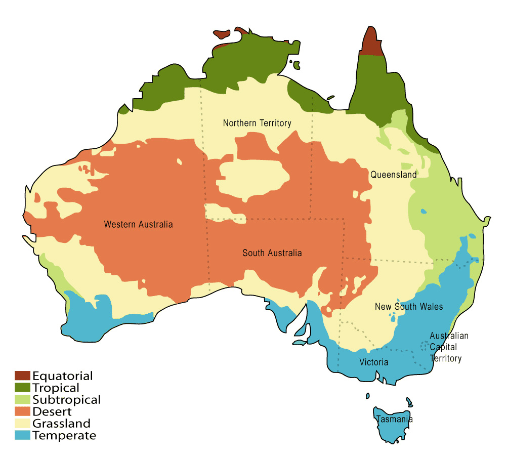 Australia climate map MJC01